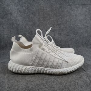 Layer 8 Shoes Womens 9.5 Athletic Trainer Running Sneaker Lifestyle Casual White